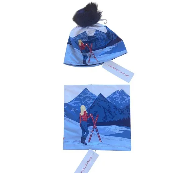 NWT Krimson Klover Illustrated Maple Neck Gaiter "Live Boldly" Blue HTF New - Picture 7 of 9